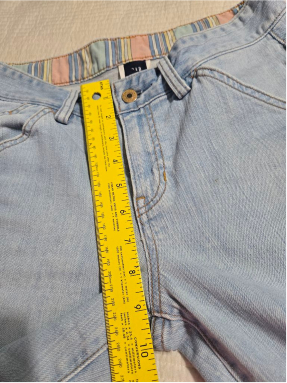 Women's GAP Light Wash Denim Wide Leg Capris Size 6 - Picture 6 of 13